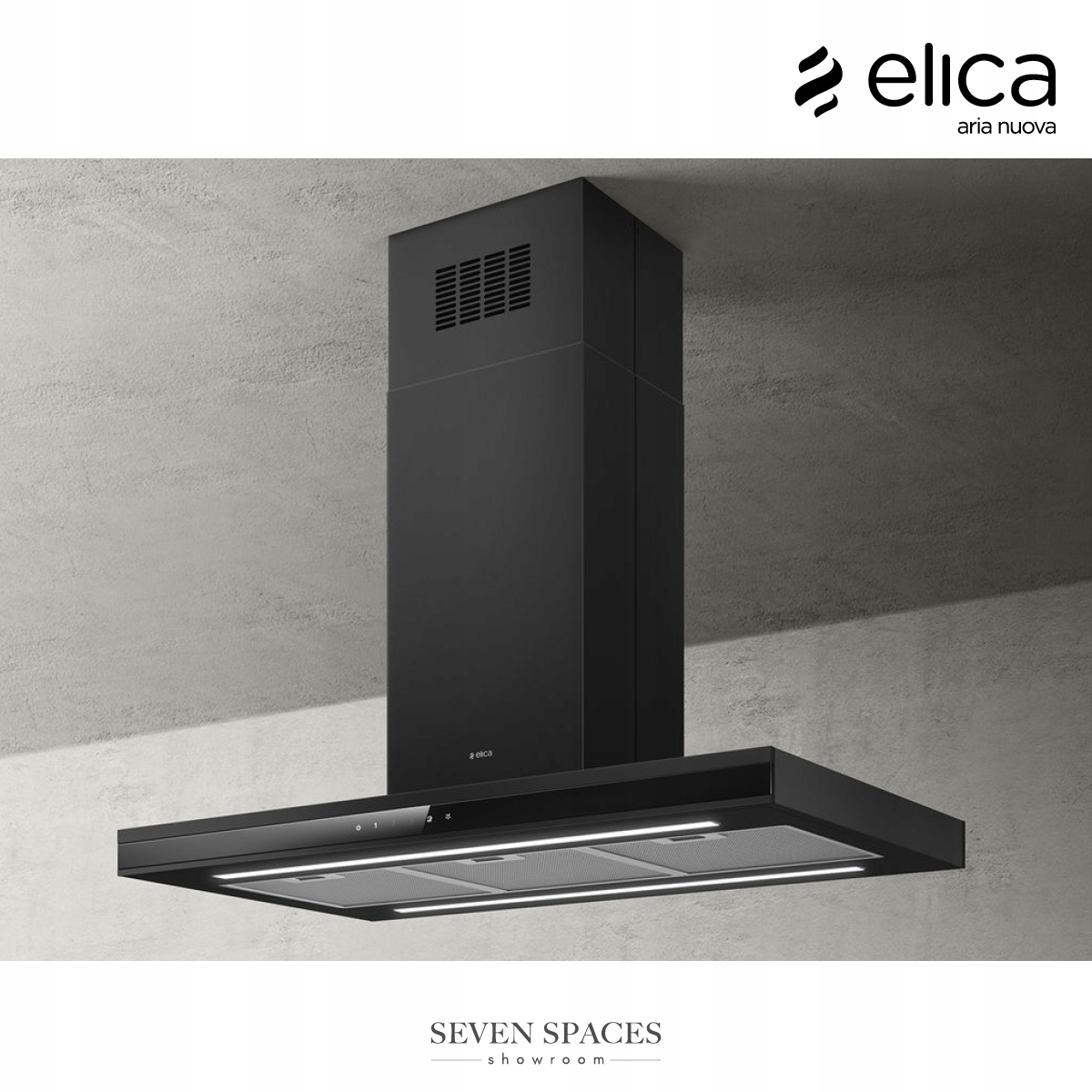 Hood Island Elica Adele je BL MAT / A / 90X60 BLACK