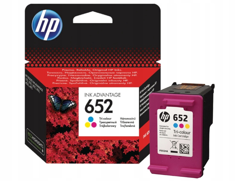 Trojfarebný atrament HP 652 F6V24AE