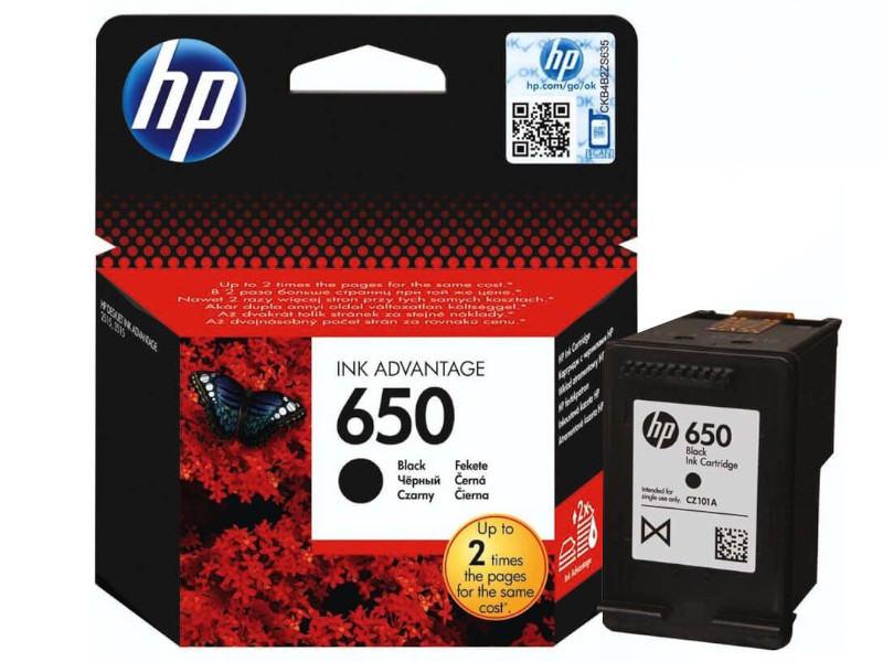 Čierny atrament HP 650 CZ101AE (čierny)