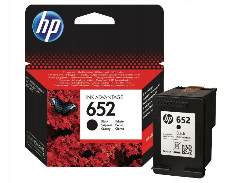 Čierny atrament HP 652 F6V25AE (čierny)