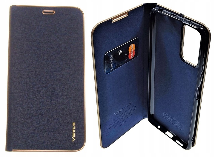 Puzdro s klapkou MK pre Xiaomi Redmi Note 10 Pro Navy Blue