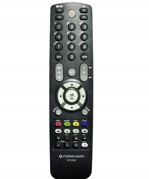 Výmena diaľkového ovládania RCU540 RCU600 RCU640 RCU650 RCU660 Ferguson Ariva 153 250 252 253 HD Combo Black Black