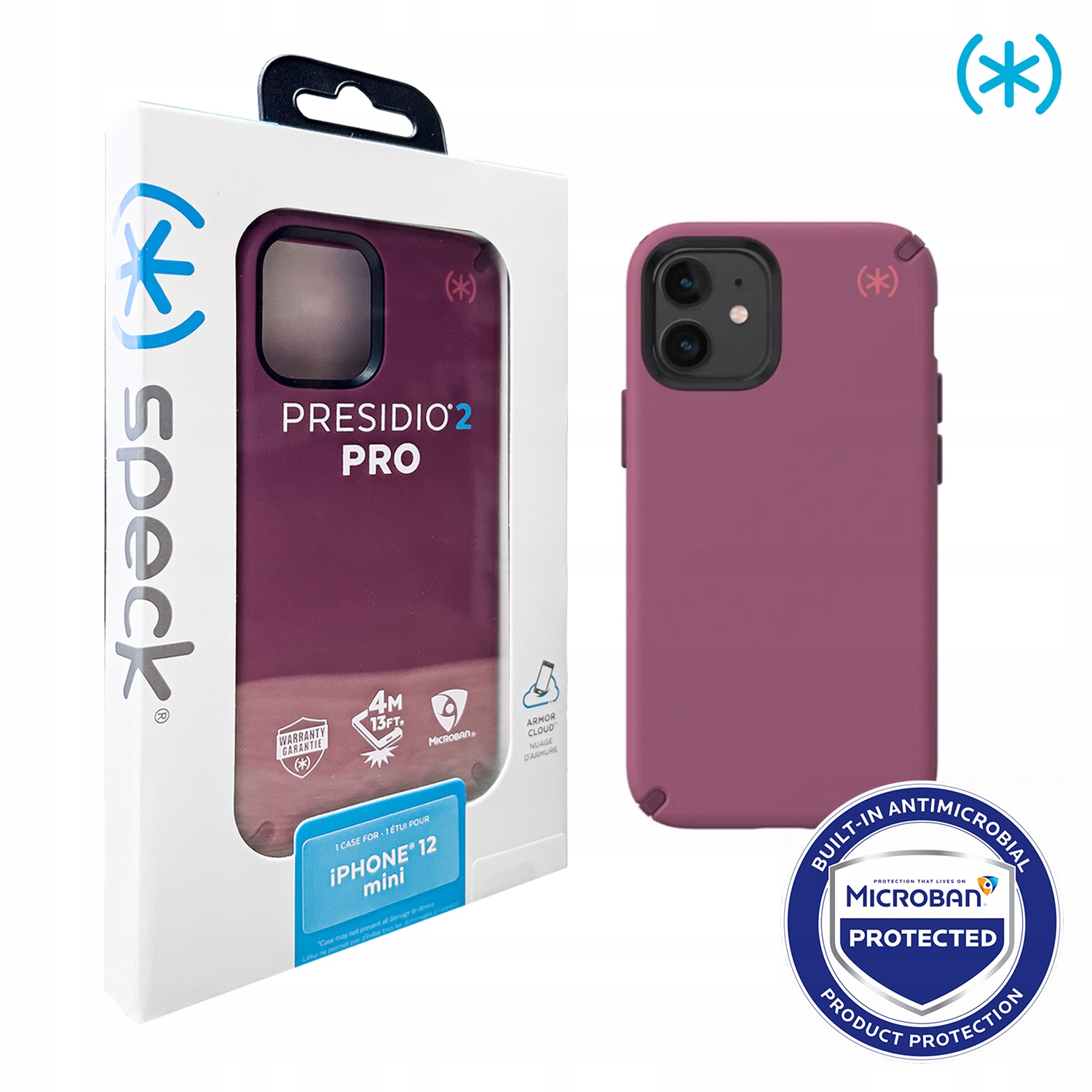 Speck Back to iPhone 12 Mini Presidio 2 Pro Purple