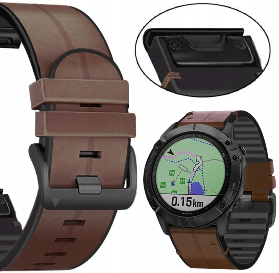E-inventory náramok pre Garmin 22mm hnedý