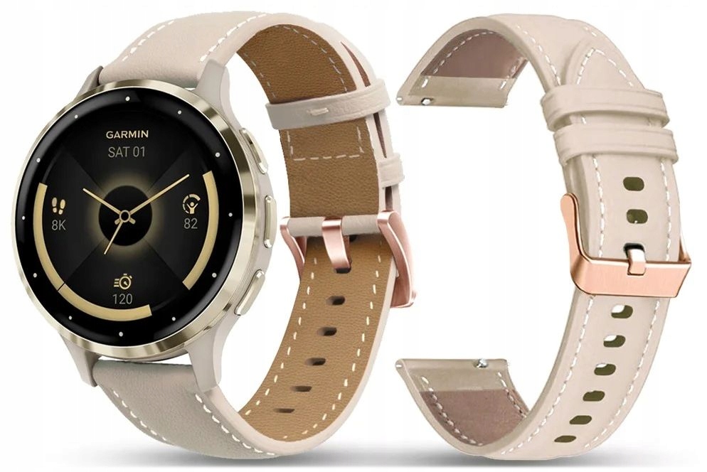 Pozrite si gsmpromag_pl pre Garmin Forerunner 255s, Garmin Forerunner 265s, Garmin Venu 2s, Garmin Venu 3s, Garmin Vivoactive 4s beżowy