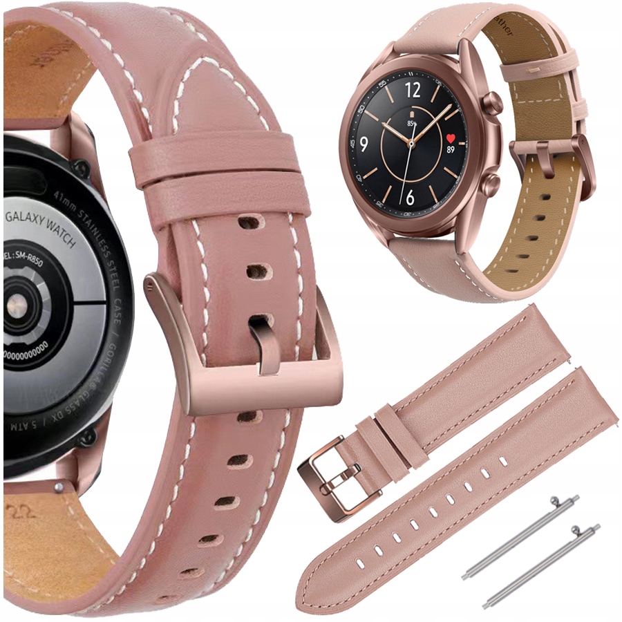 Pasek Aristex do Samsung Galaxy Watch 3 41 mm, Samsung Galaxy Watch 42 mm, Active, Active 2, Samsung Galaxy Watch 4 40 mm, 42 mm, 44 mm, 46 mm, Samsung Galaxy Watch 5 40 mm, 44 mm, 5 Pro 45 mm 20 mm różowy