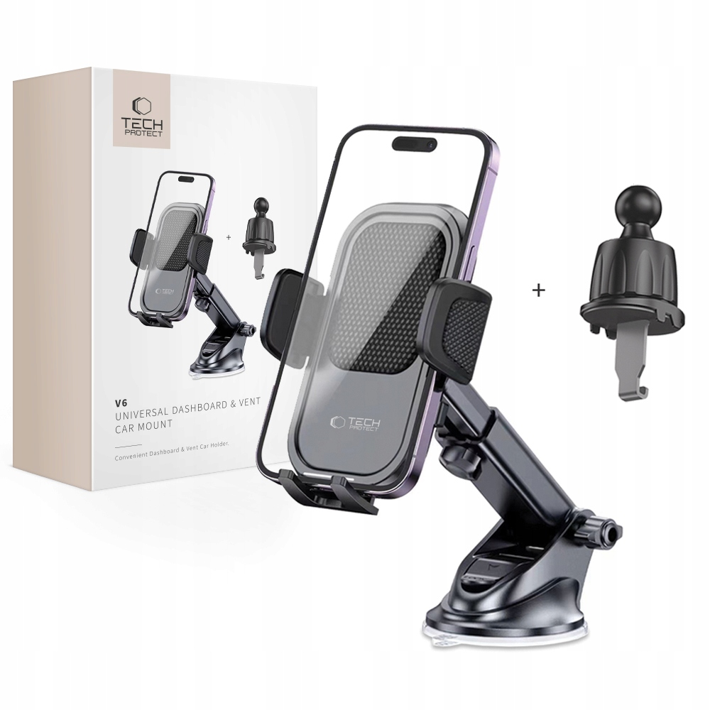 Držiak vetracieho otvoru Tech-protect, čierny
