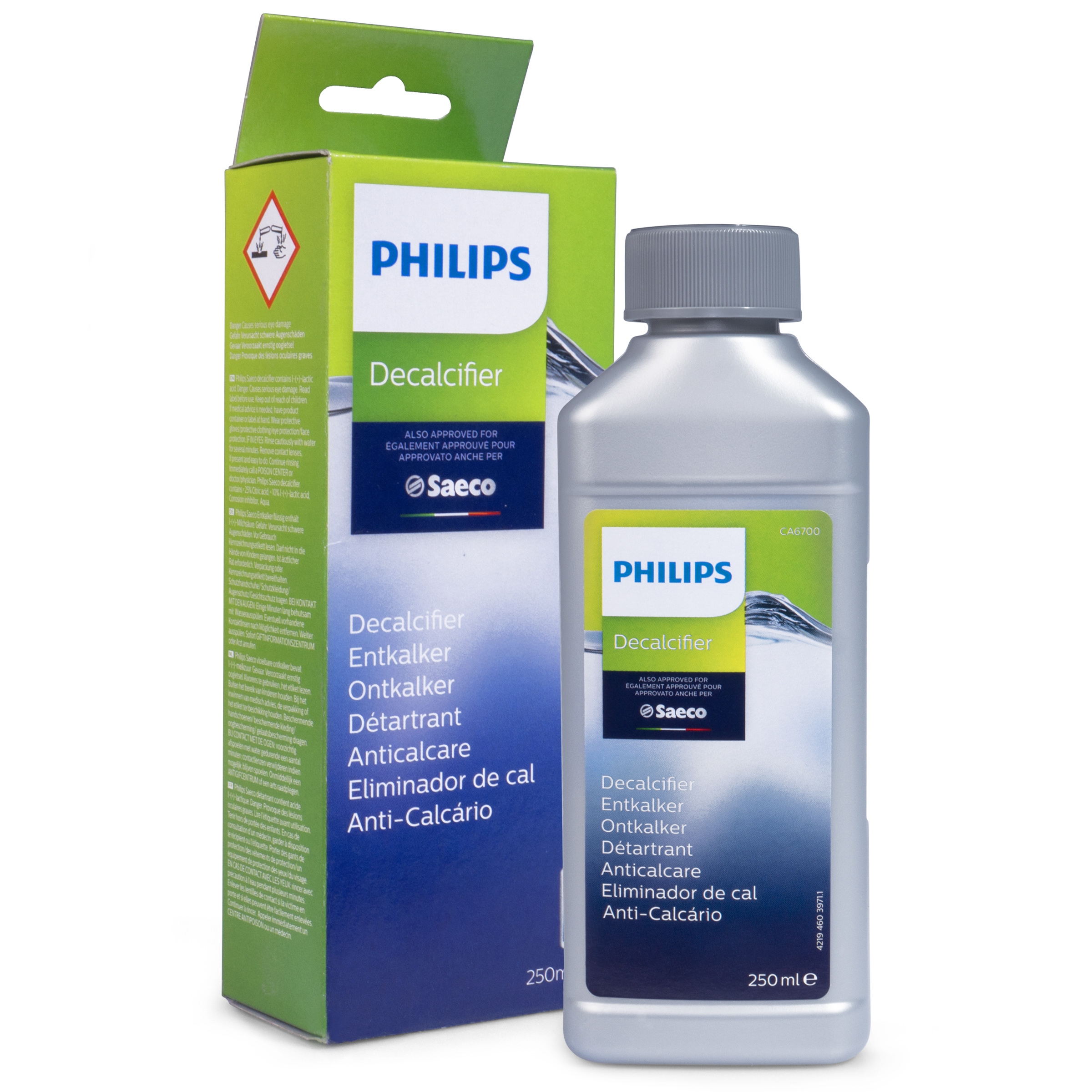 Tekutý odstraňovač vodného kameňa pre kávovary Philips Saeco Decalcifier 0,25 l