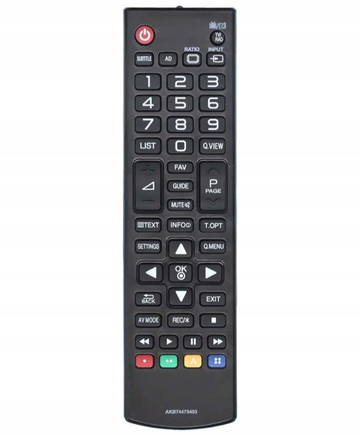 Univerzálne diaľkové ovládanie pre LG AKB74475403 43LJ500V Black