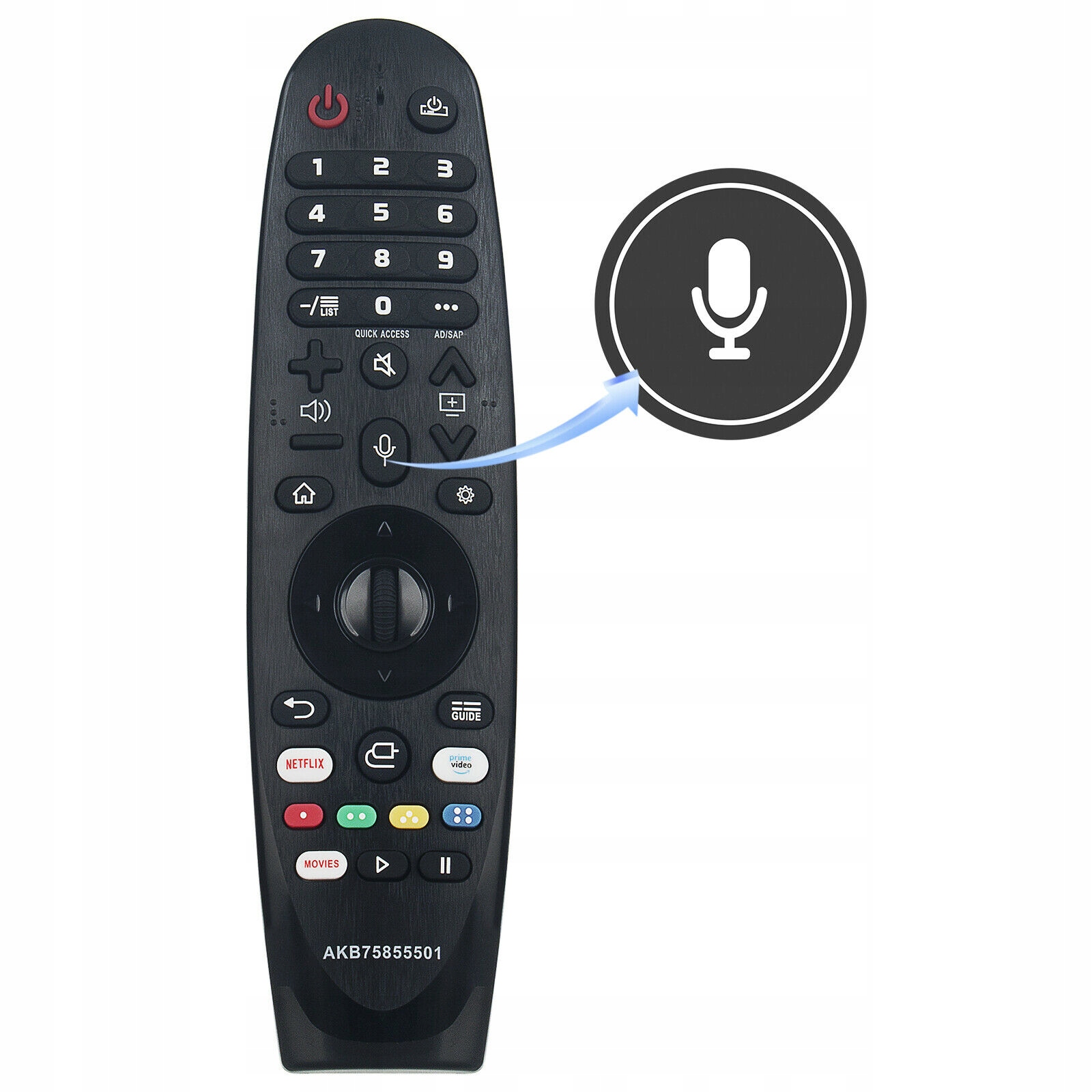 Diaľkové ovládanie pre LG Smart TV AKB75855501 AN-MR20GA Black Voice