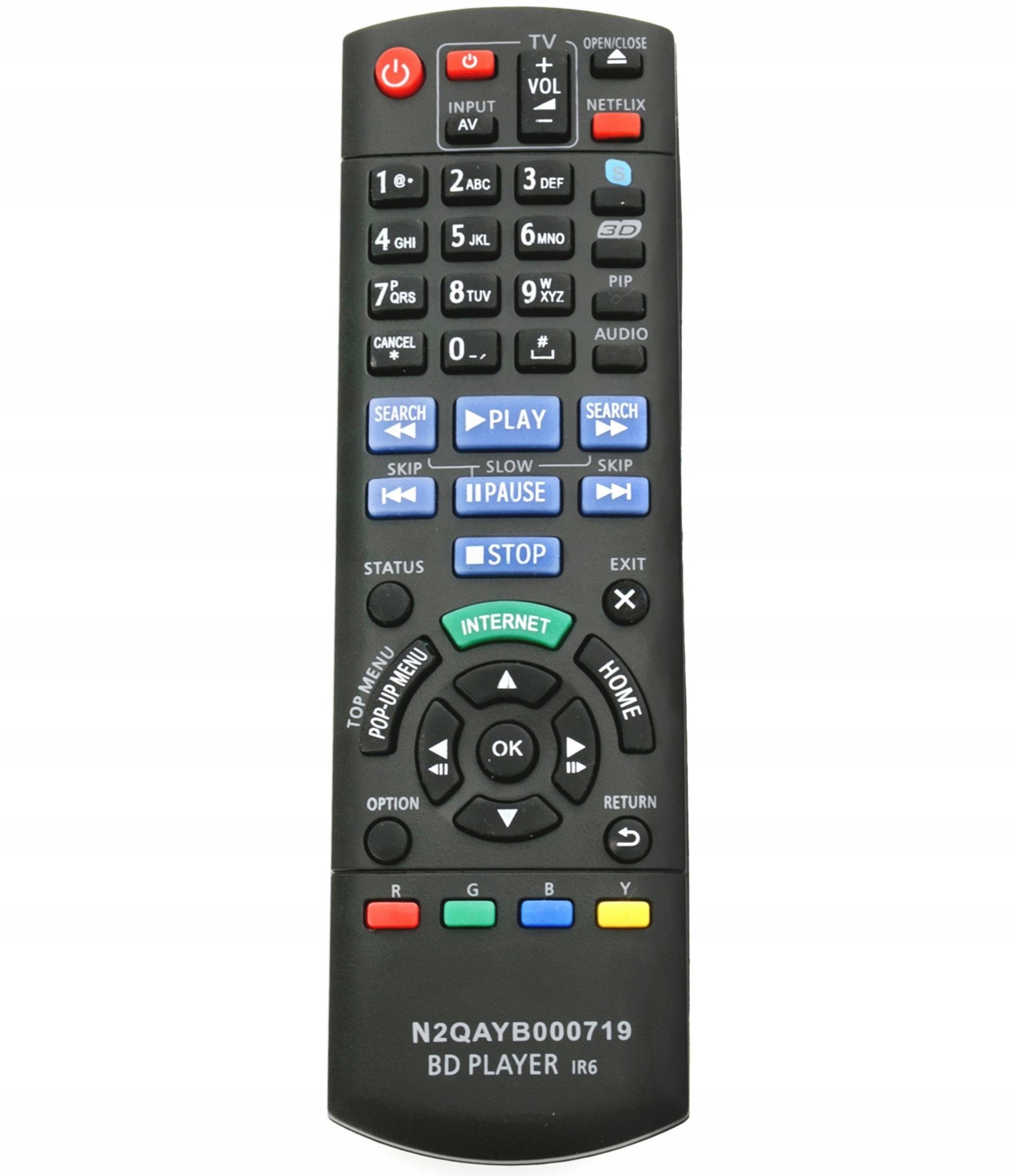Pilot do Panasonic n2qAyb000719 Blu-ray bd Player ir6 čierny