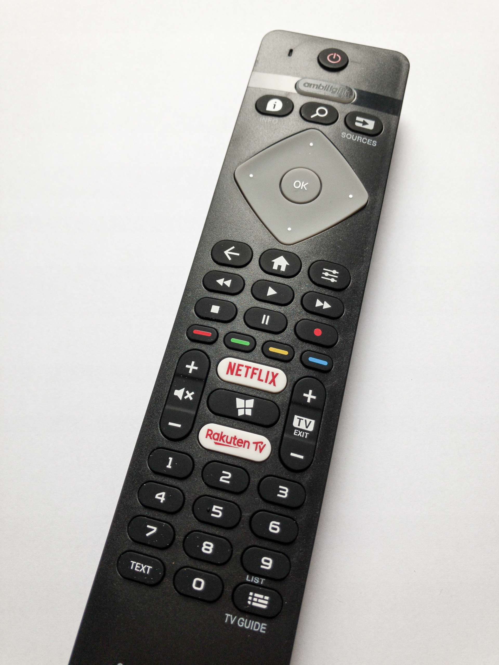 Pilot náhradný televízor LED inteligentný Netflix Rakuten Ambigligh