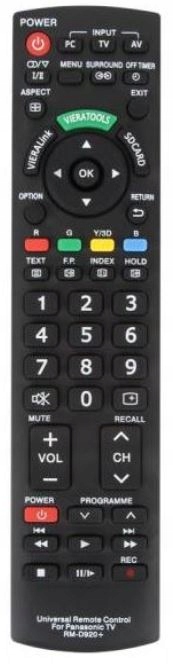 Univerzálny pilot panasonic Viera čierny