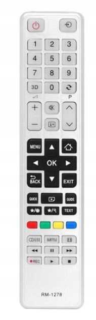 Univerzálne diaľkové ovládanie Toshiba RM-L1278 Striebro
