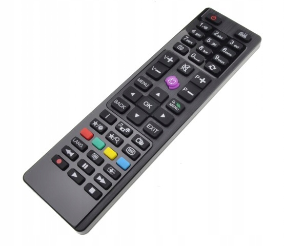 Náhrada pilota LCD LED Hitachi Panasonic Telefunken JVC Hyundai RC4862 RC4870 RC4875 RC4849 BLACK