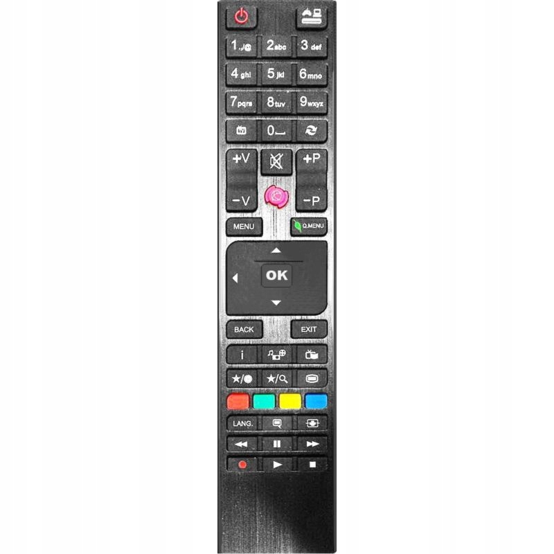 Náhrada pilota LCD LED Hitachi Panasonic Telefunken JVC Hyundai RC4862 RC4870 RC4875 RC4849 BLACK