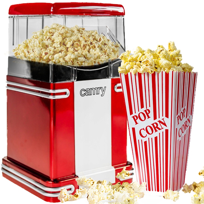Camry 4480 červený 1200 W stroj na popcorn
