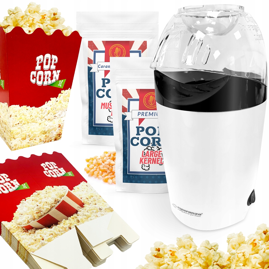 Esperanza 1200 stroj na popcorn biely 1200 W