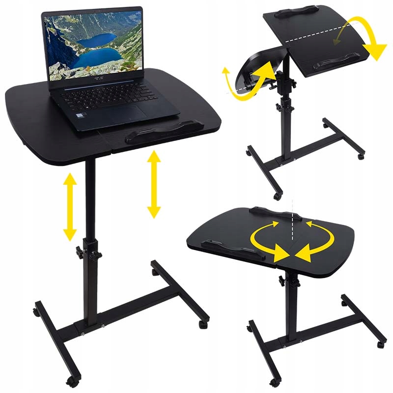 POSTELIEK, VOZÍK, STOJAN NA LAPTOP NA KOLESÁCH, POJOBNÝ, NASTAVITEĽNÝ
