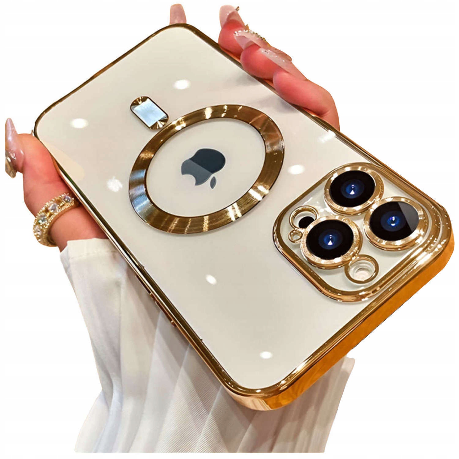 Alogy chrbt pre Apple iPhone 13 Pro Glamour Luxury Ring Case zlatý