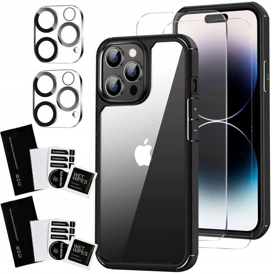 Alogy Backs pre Apple iPhone 14 Pro 360 Hybrid Case Glass Black + 2 ďalšie produkty