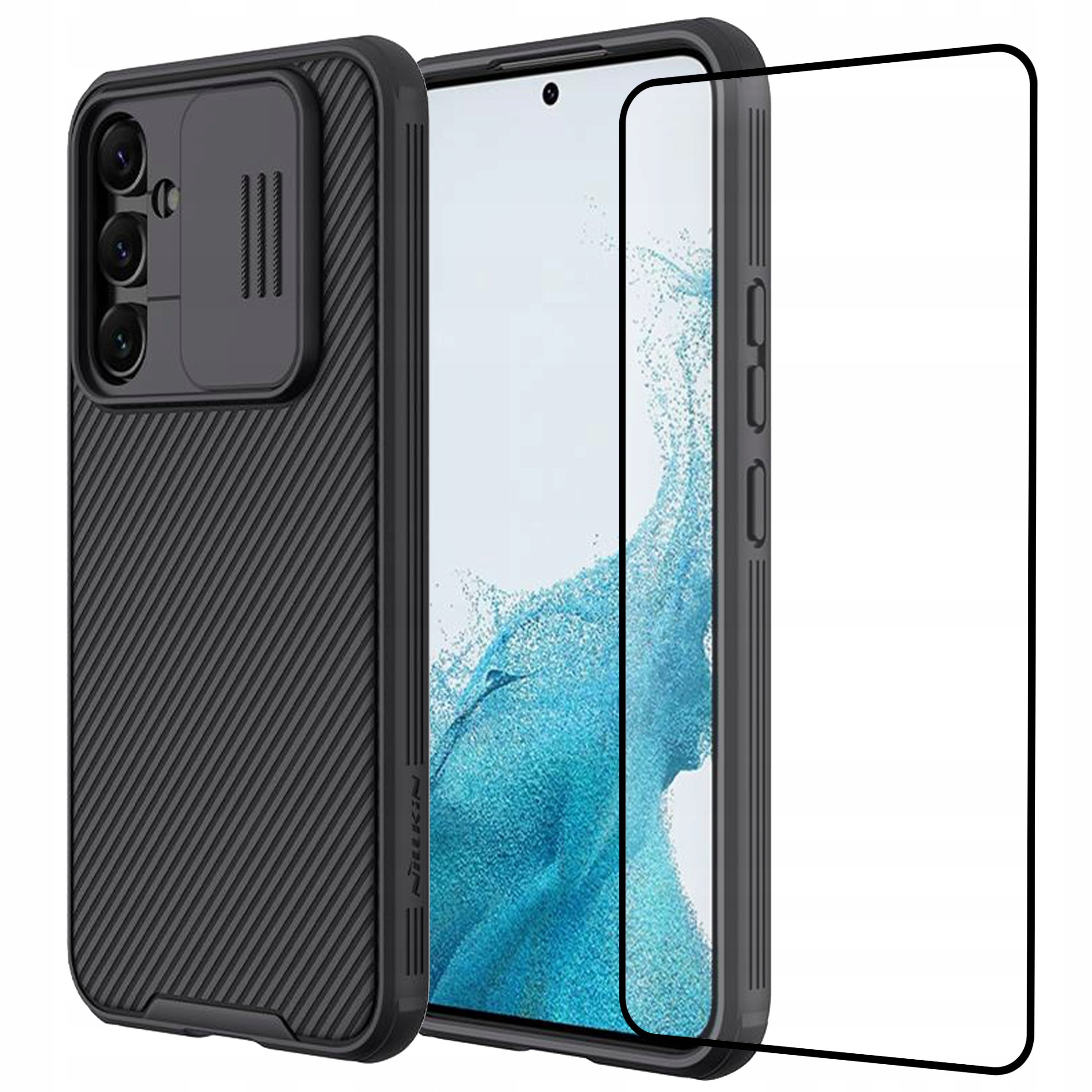 Nillkin Back for Samsung Galaxy A54 5G CamShield Pro black + Tempered Glass Hello Case pre SAMSUNG GALAXY A54 5G 1 ks.