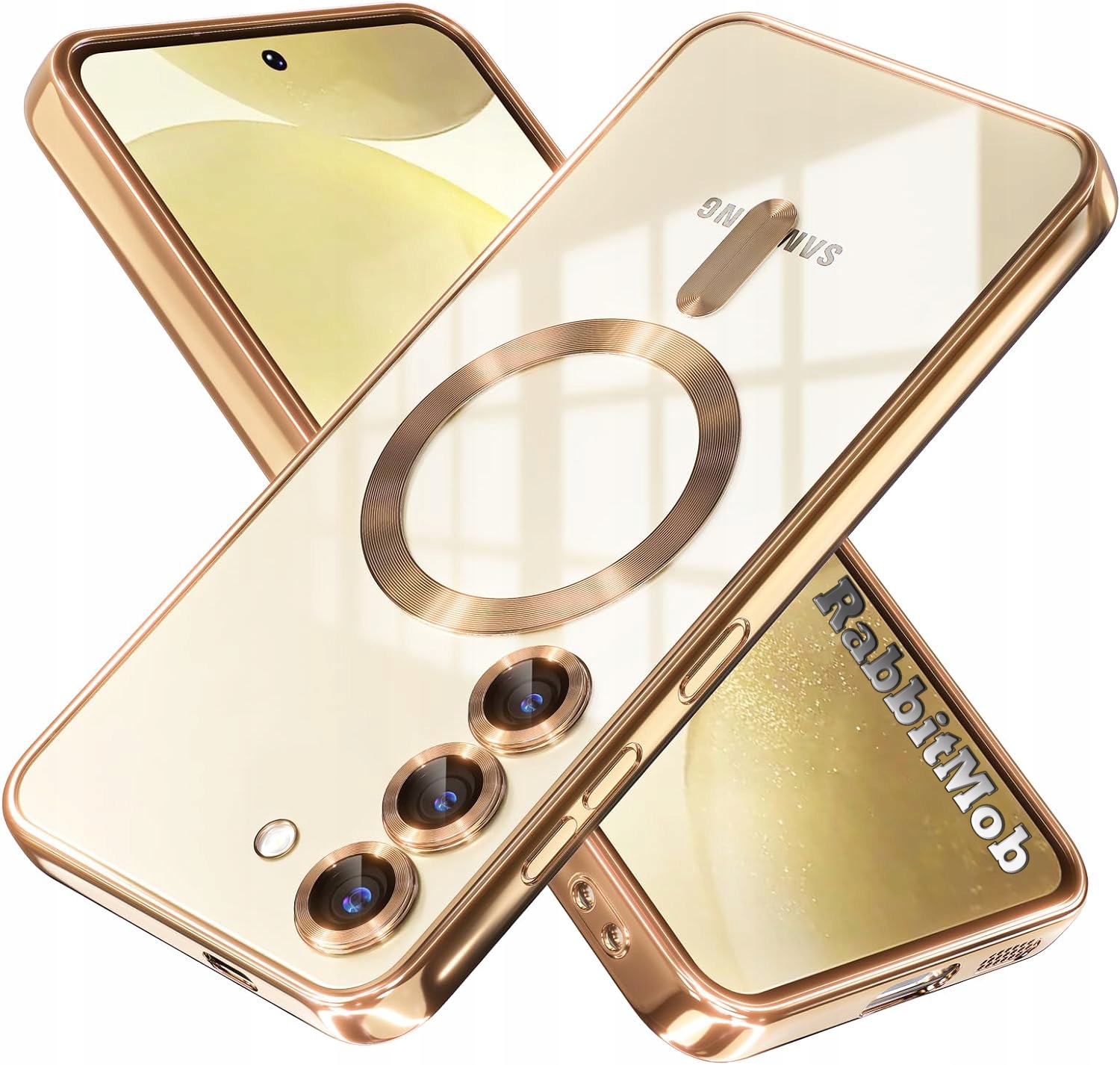Zadné strany RabbitMob pre Samsung Galaxy S23 CAMERA ISLAND PROTECTION zlaté