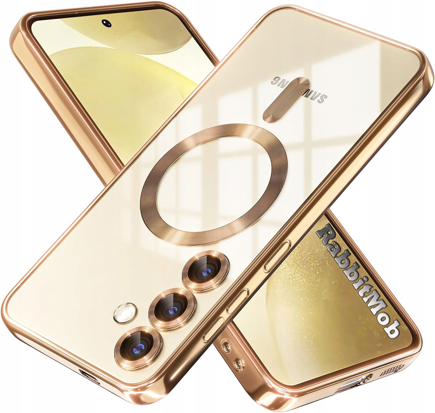 Zadné strany RabbitMob pre Samsung Galaxy S24 CAMERA ISLAND PROTECTION zlaté