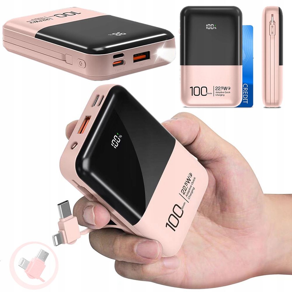 Powerbanka 10000 mAh ružová