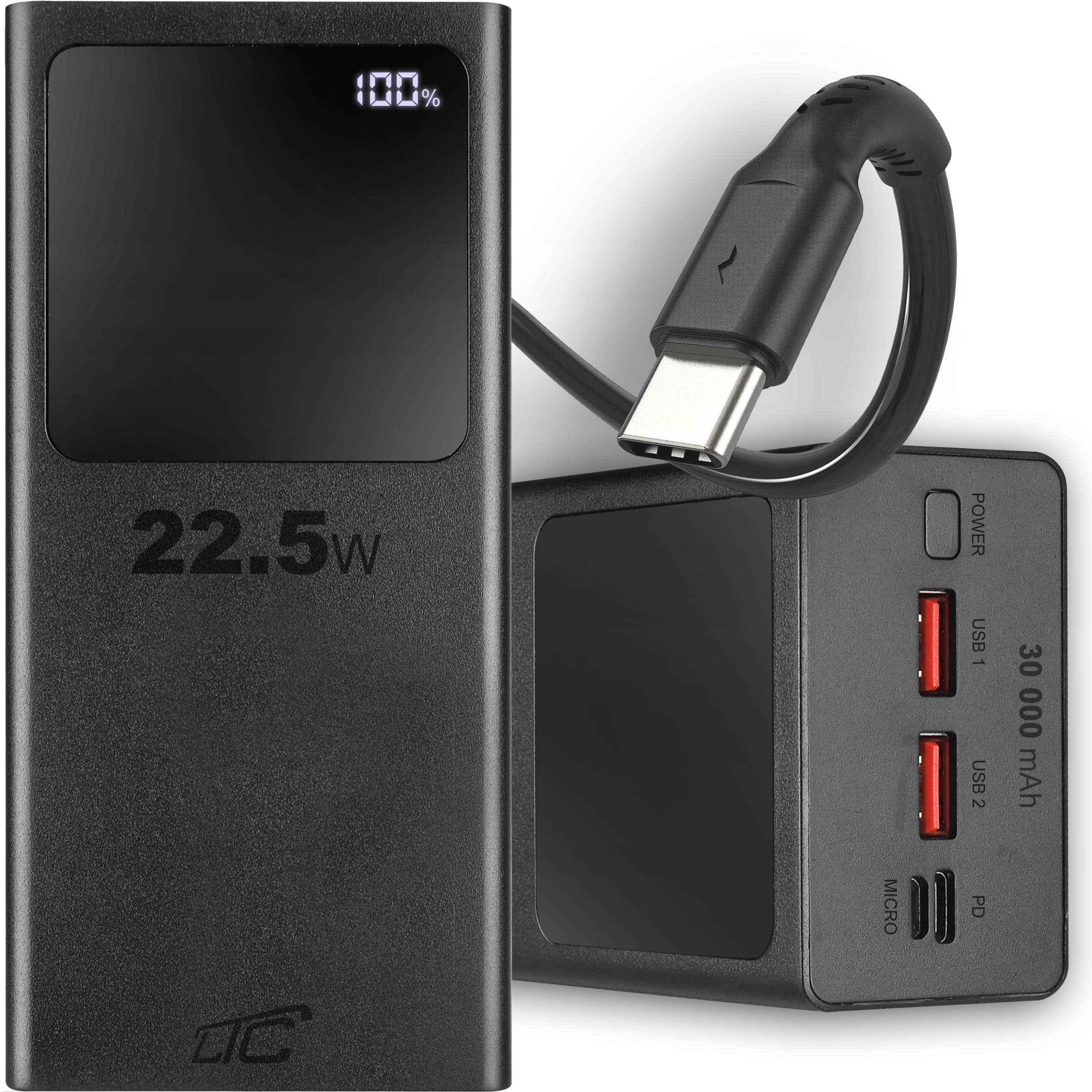 Powerbanka LTC 30000 mAh čierna