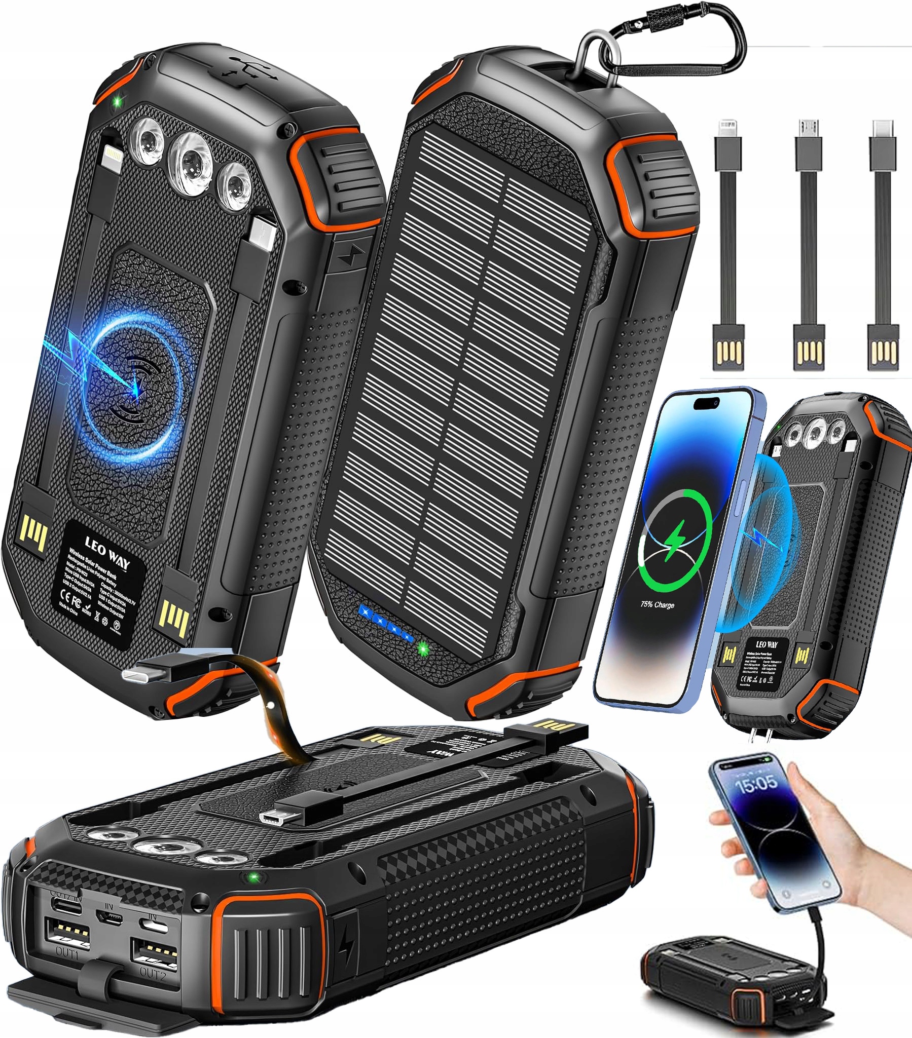 Powerbanka Acelufly 36000 mAh čierna