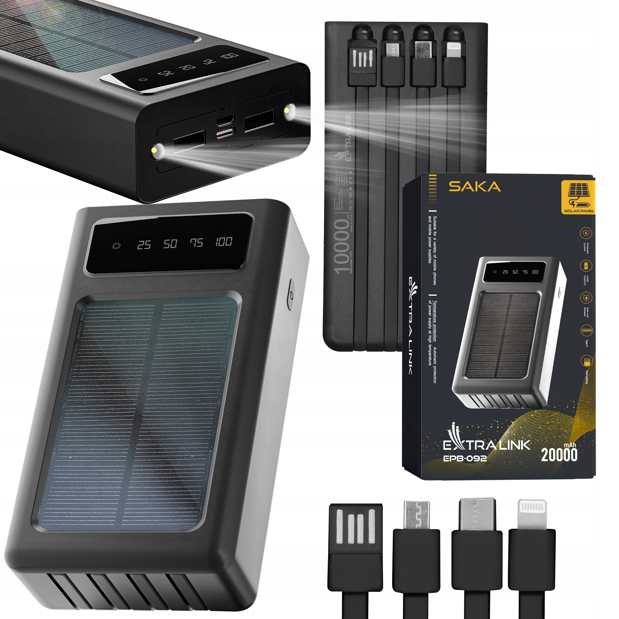 Powerbanka Extralink 20000 mAh čierna