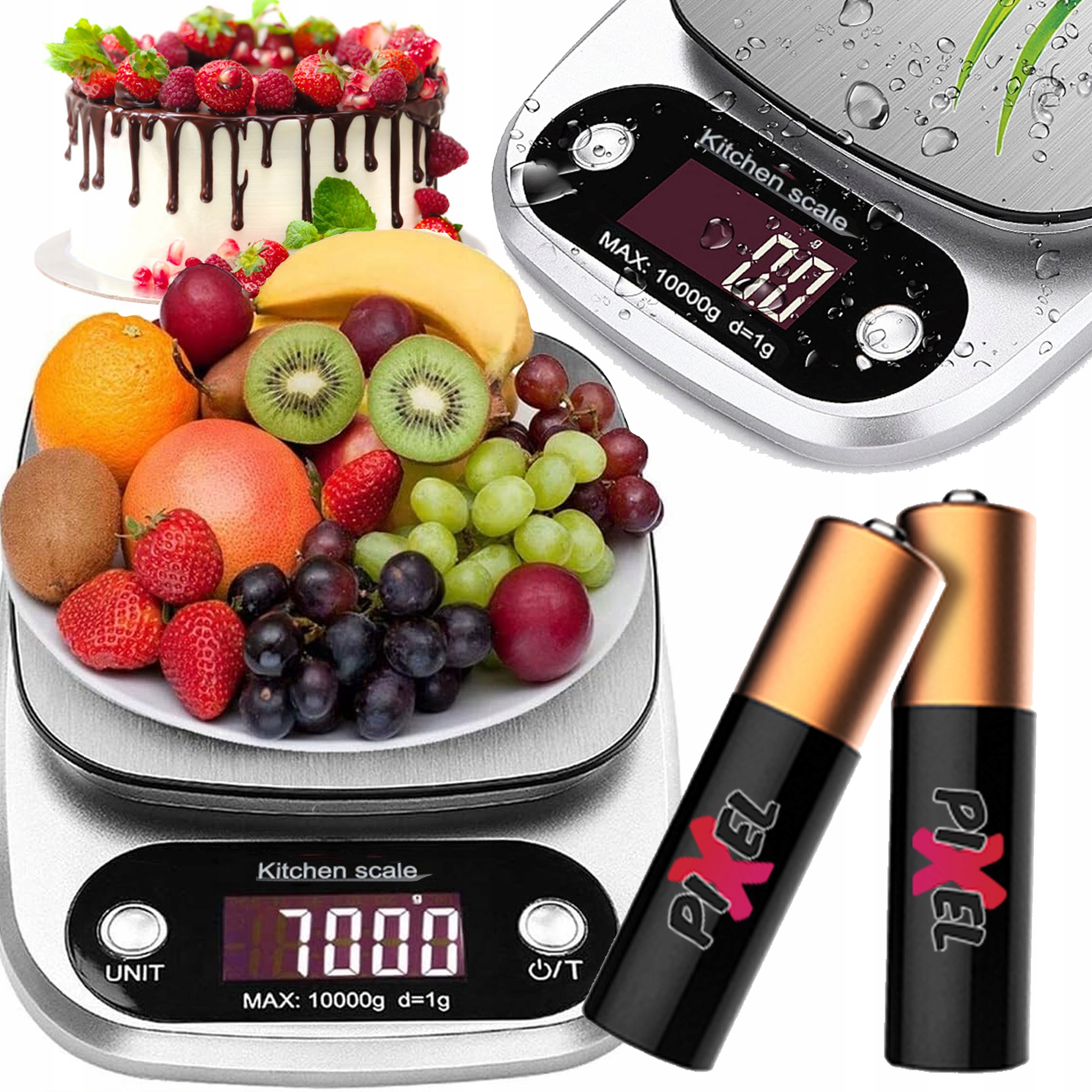 Kuchynská váha PIXEL WEIGHT_10kg. čierna 10 kg