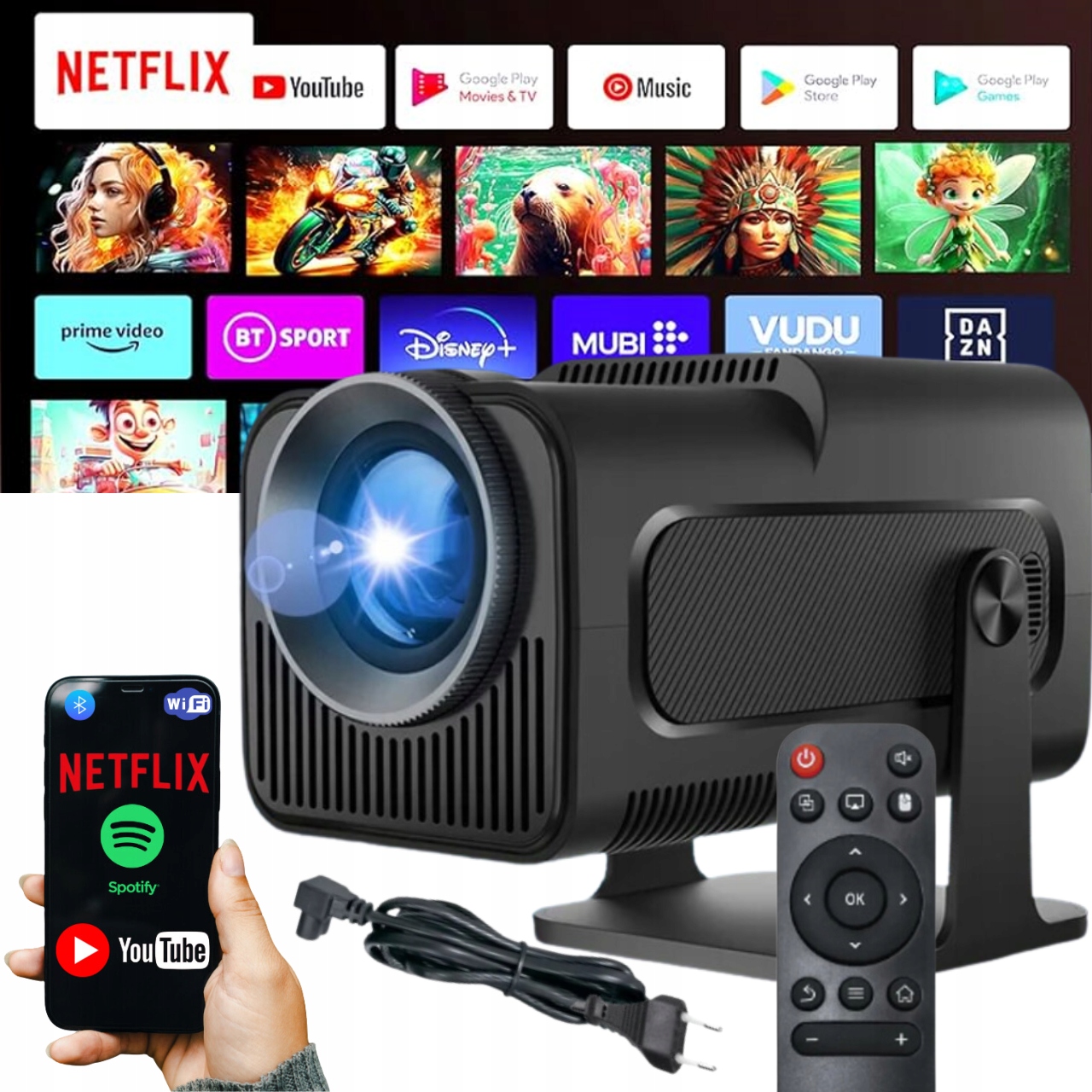 LED projektor ProExpert HY320 PRO čierny