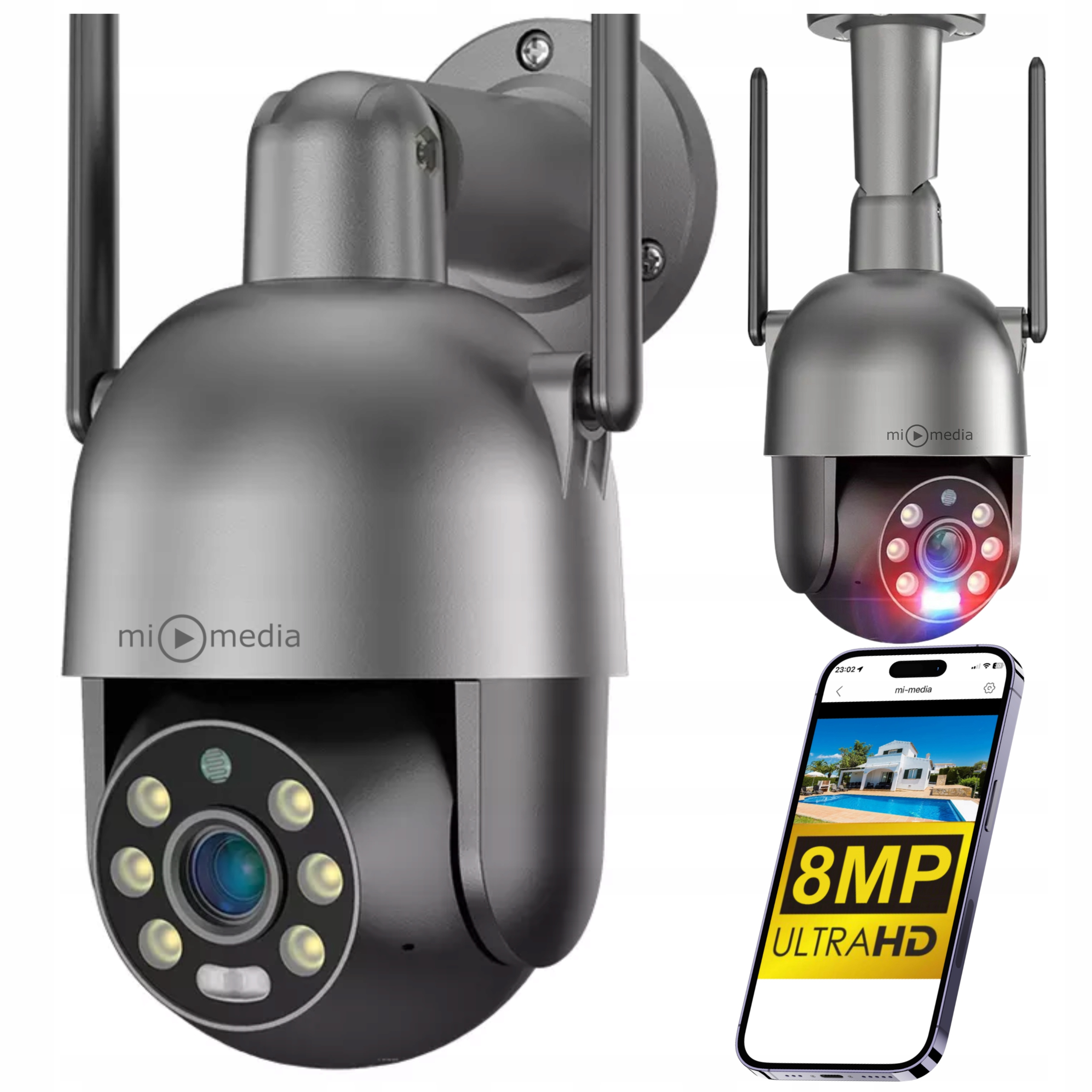 Vonkajšia IP kamera Mi-media XM-PT825G-80W
