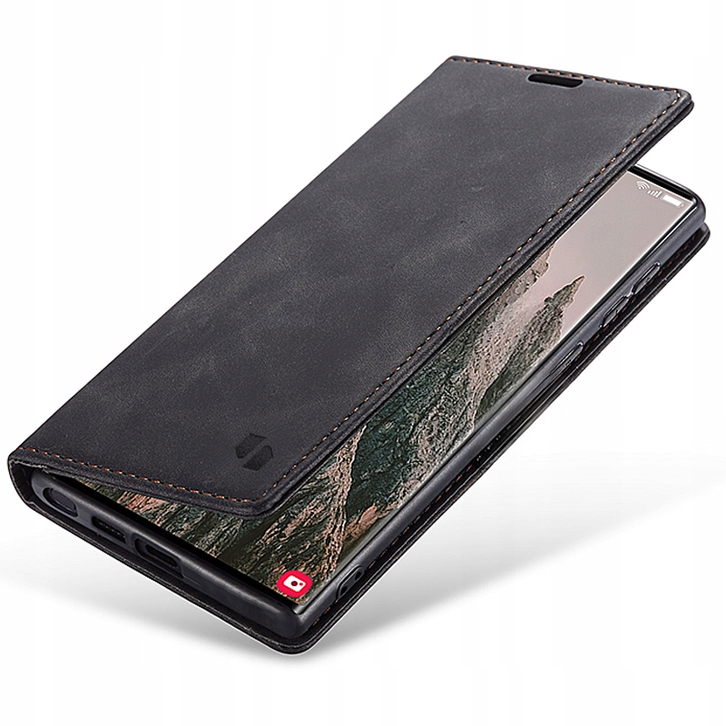 Flipové puzdro Spacecase pre Samsung Galaxy S24 Ultra Wallet čierne