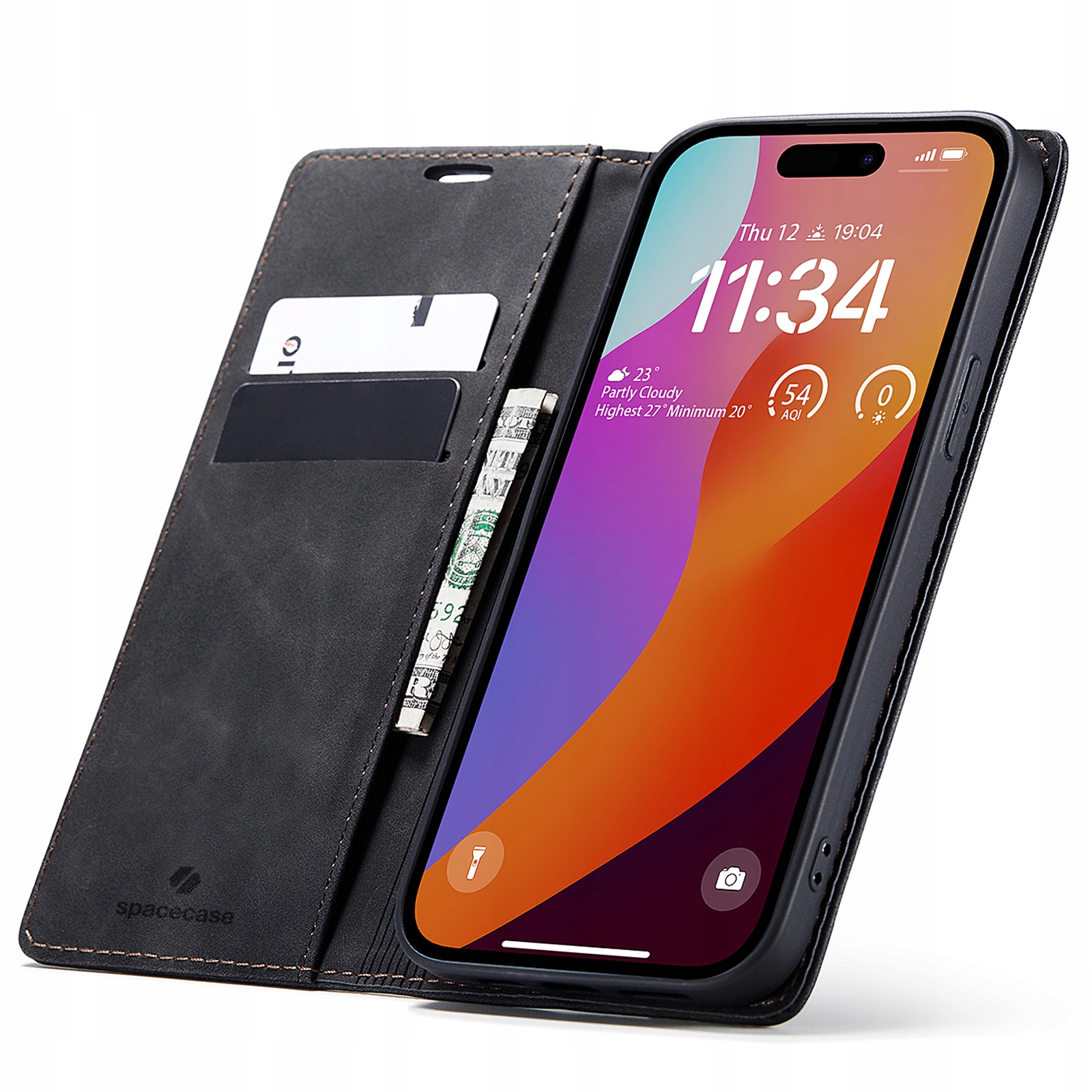 Flipové puzdro Zaps pre Apple iPhone 15 Pro Wallet čierne