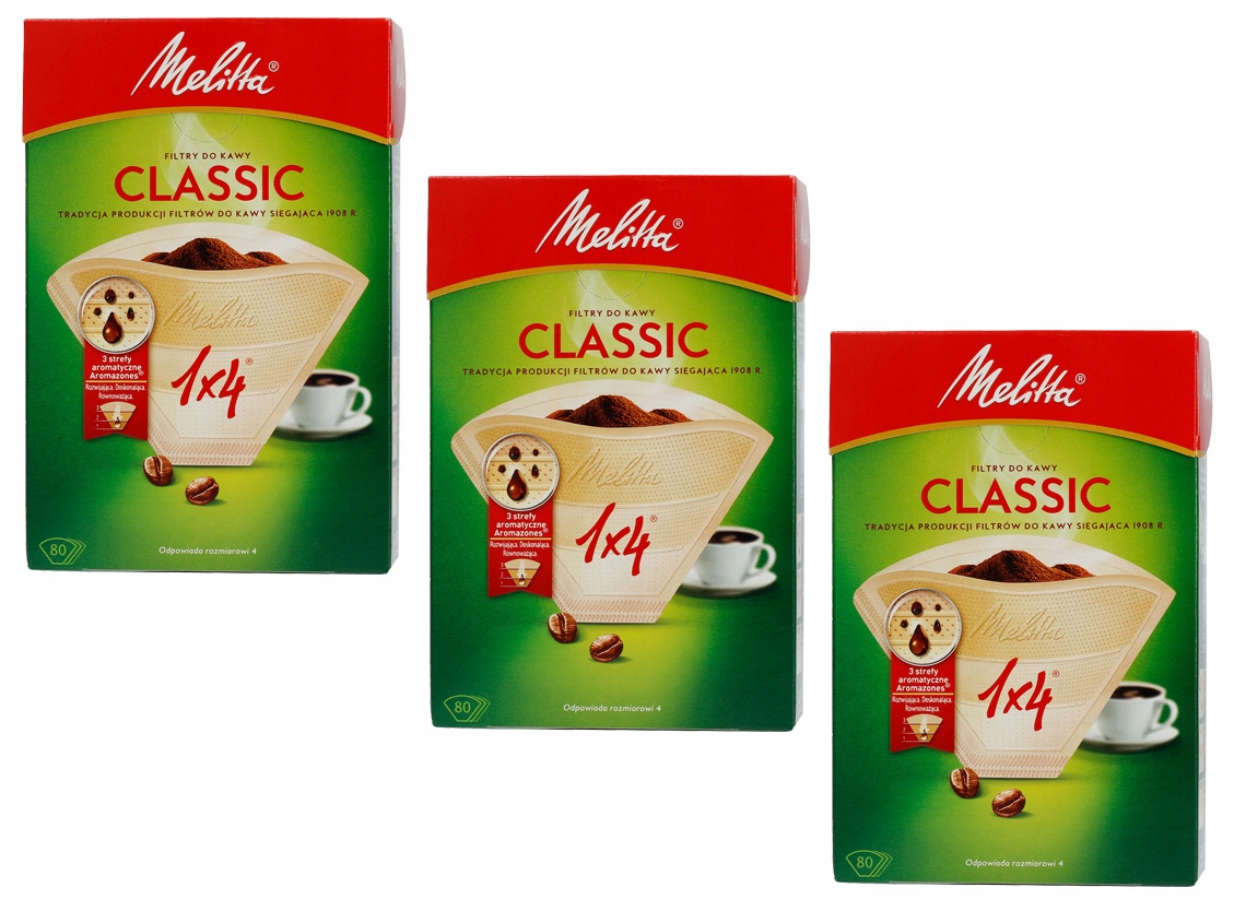 Melitta Classic 1x4 Coffee Filters 80 ks