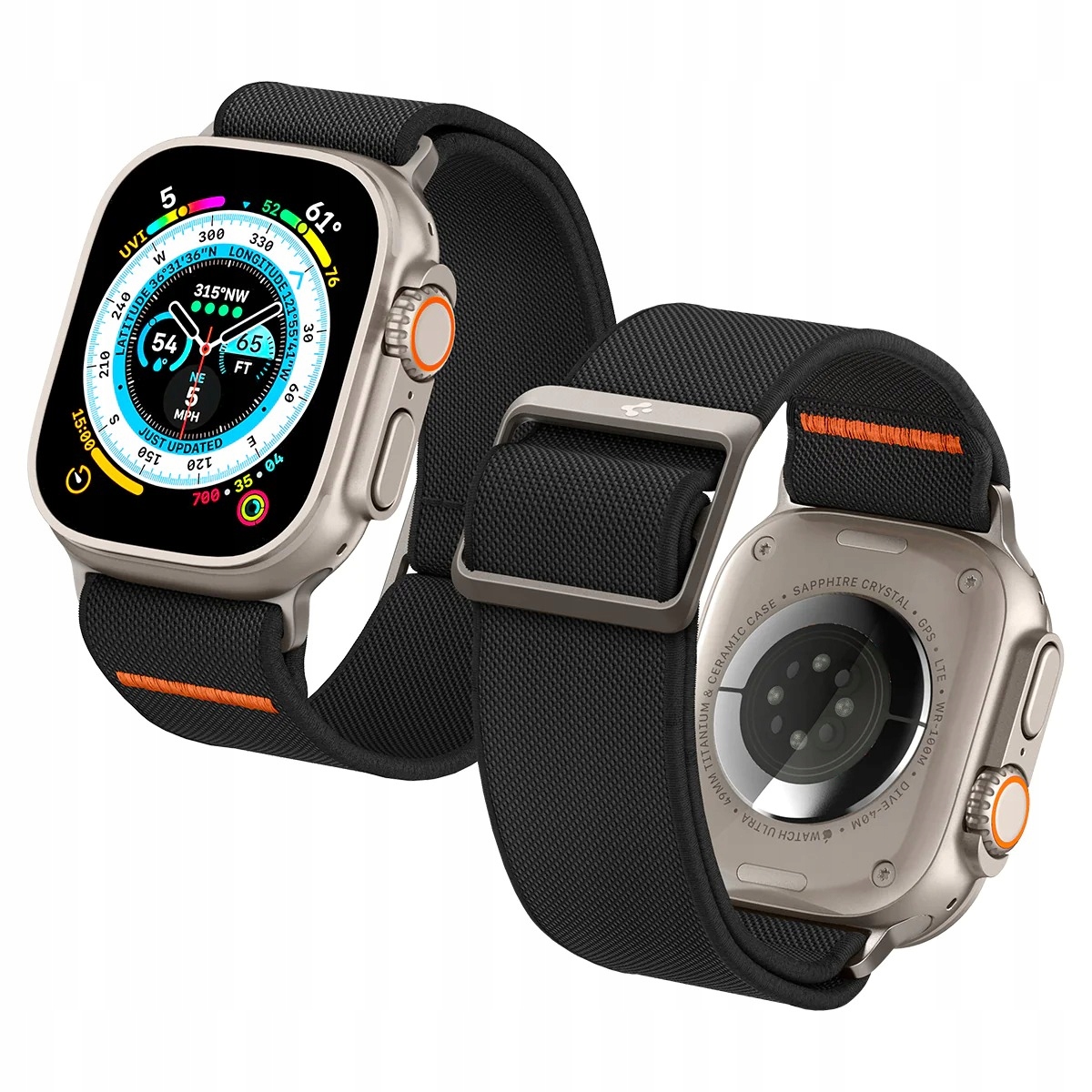 Spigen Fit Lite Ultra remienok pre Apple Watch, čierny