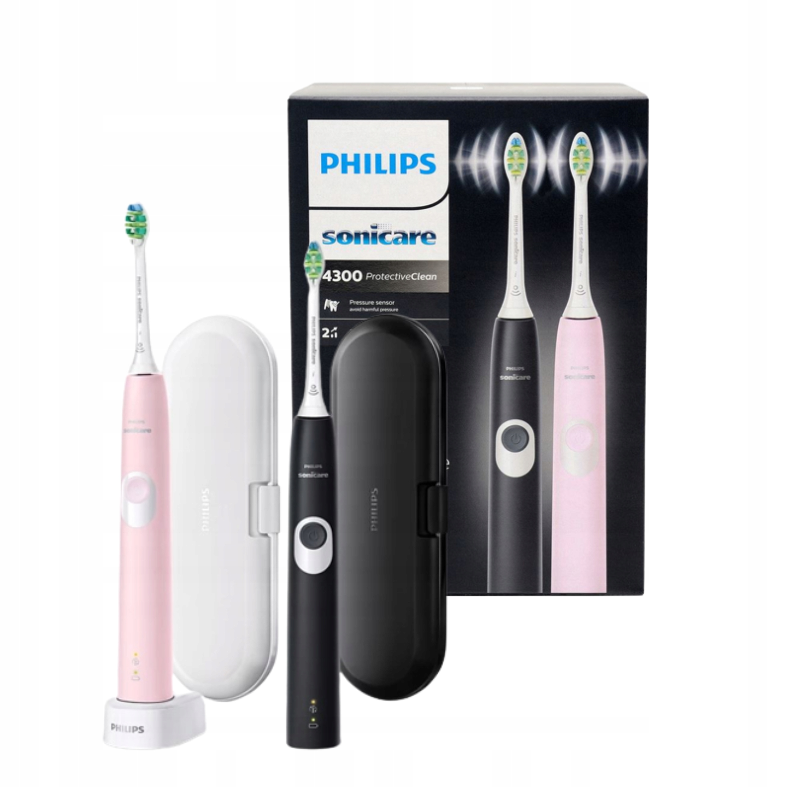 Sada sonických zubných kefiek Philips Sonicare ProtectiveClean 4300 2 ks.