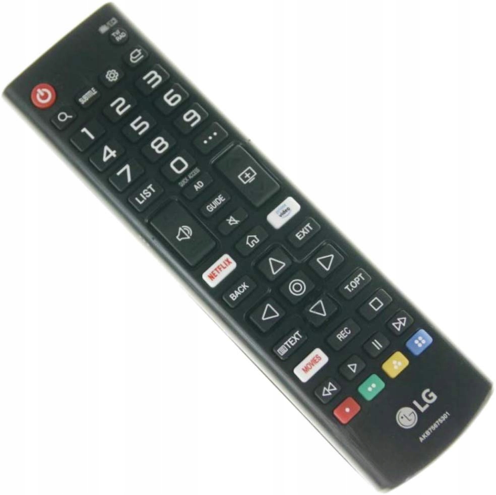 Diaľkové ovládanie pre LG AKB75675301 Netflix Black