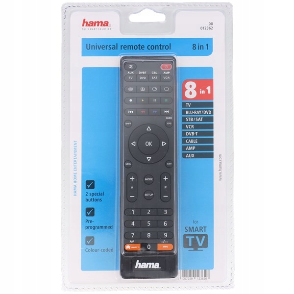 Univerzálny pilot Hama 012362 Čierny