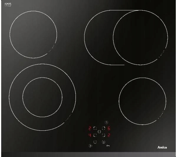 Amica PC6411PT Keramická doska 6.8KW 4 Časové polia