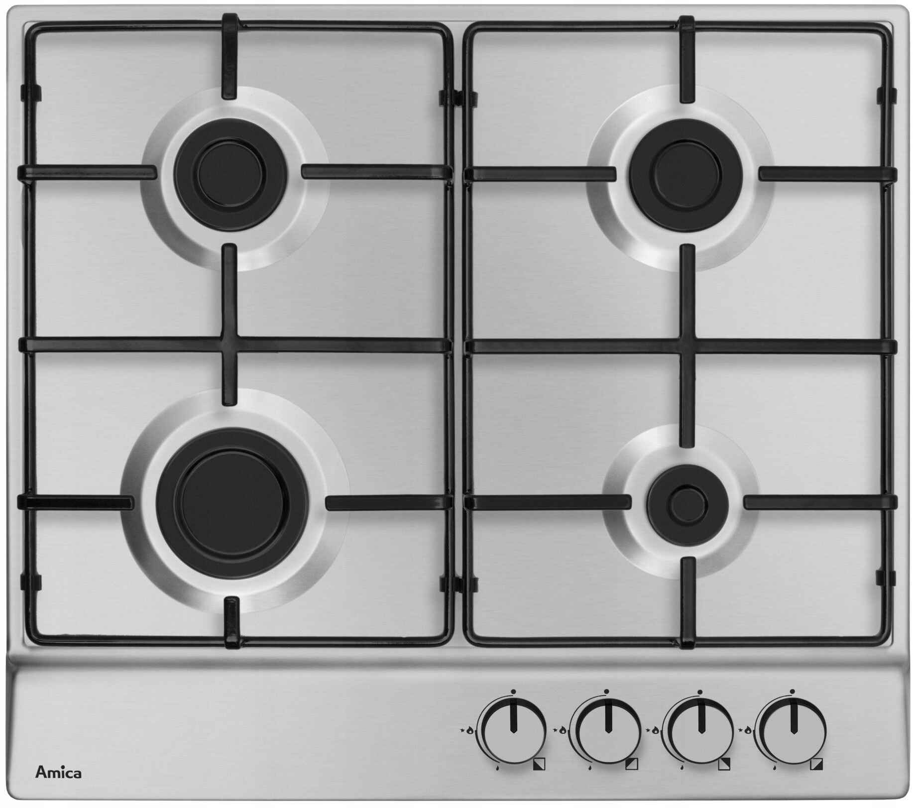 Plynová doska Amica PGA6100BPR INOX 4PALMERS