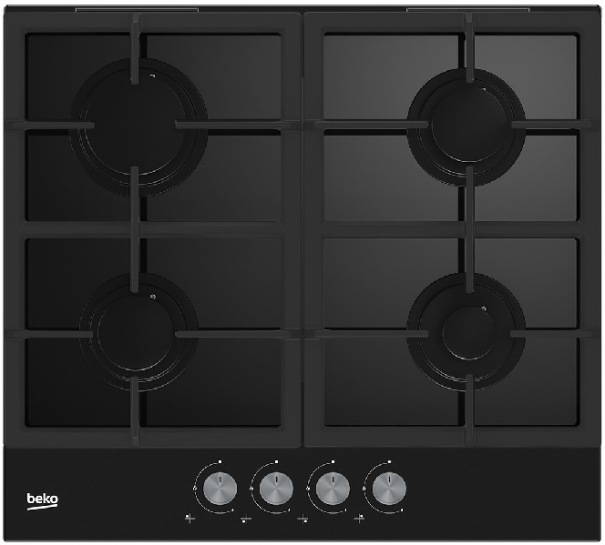 BEKO HILG64255S Plynová doska Black 60 cm Sklo