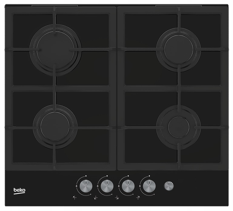 Beko Hilg64235s Plynové dosky Čierne sklo
