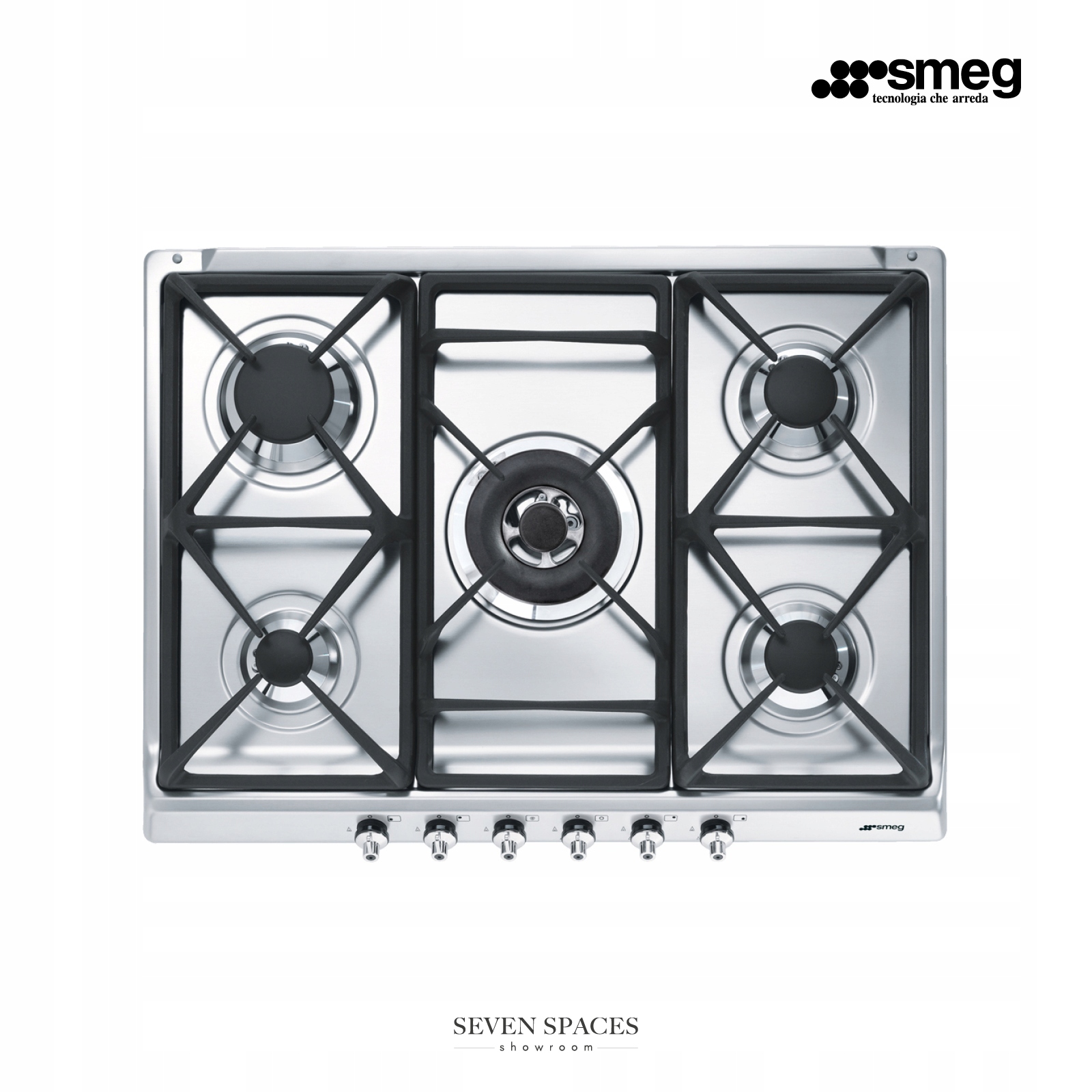 SMEG SE70SGH-5 plynová doska z nerezovej ocele
