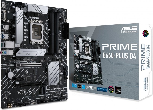 Základná doska ASUS PRIME B660-PLUS D4 ATX pre procesory Intel
