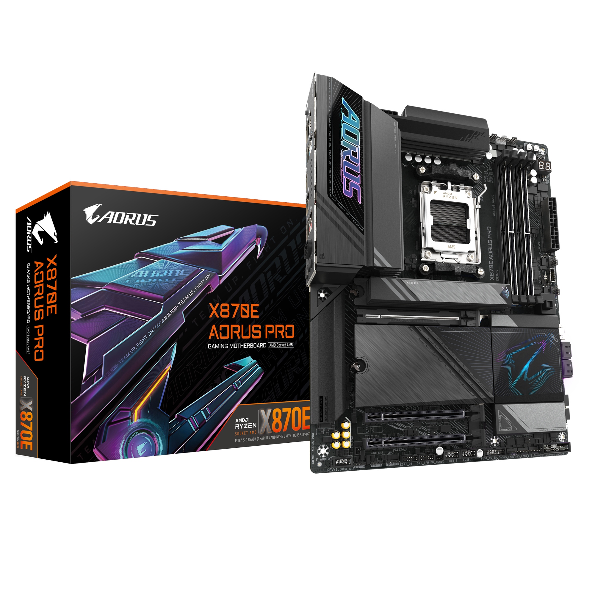 Základná doska Gigabyte X870E AORUS PRO ATX, AMD Ryzen AM5, 4x DDR5