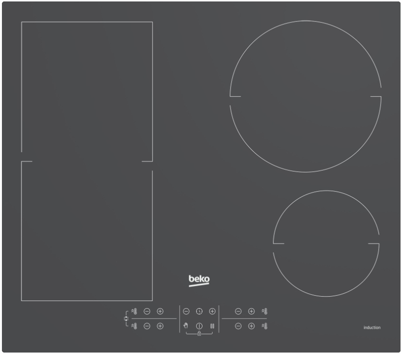 Indukčná doska BEKO HI64200FMTZG GRAPHITE 60CM